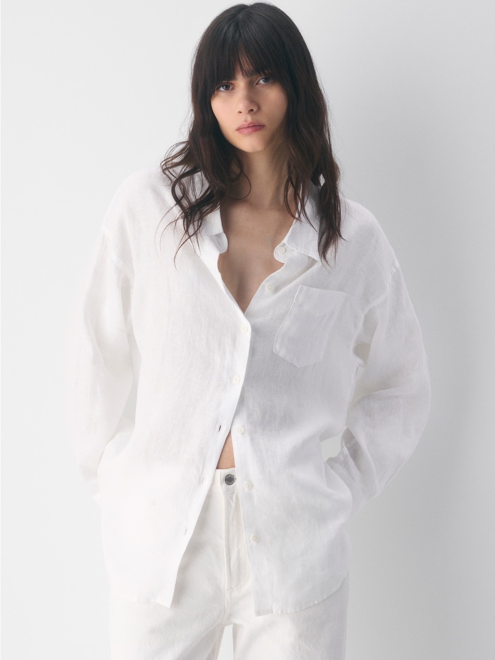 Wilfred White cotton Button-Down Shirt